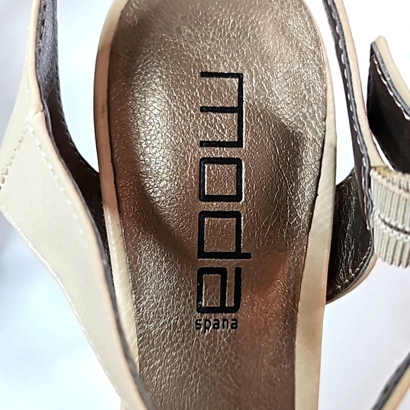Moda Spana Taupe Leather Sandals Sz 7 - Picture 5 of 9